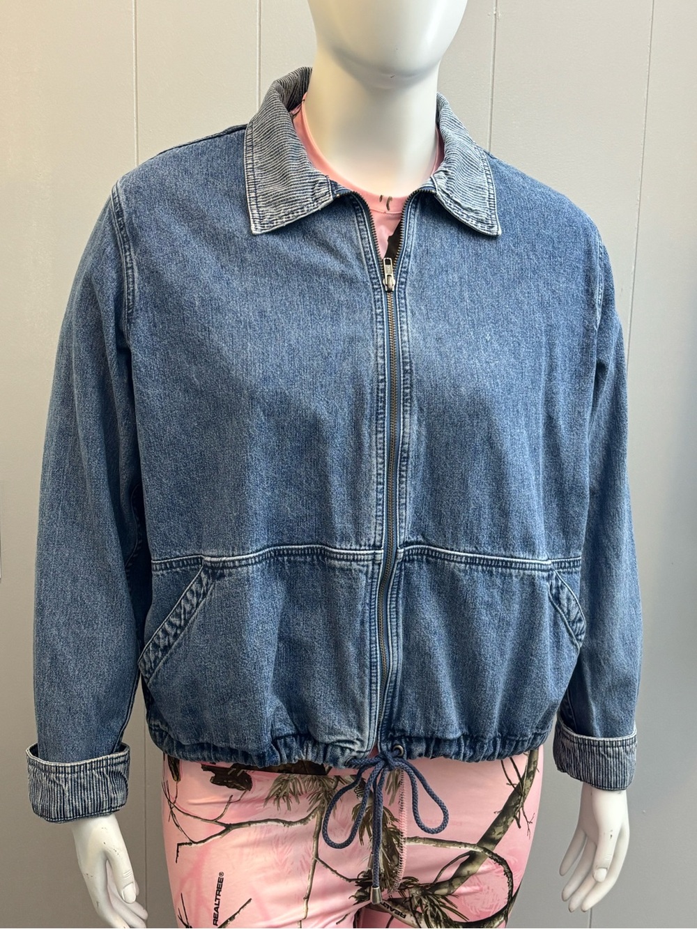 Christopher & Banks Light Blue Denim Zip Jacket